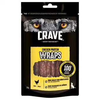 Zooplus 20% korting! Crave Protein Chunks Hondensnacks - Protein Wrap - Kip (50g) aanbieding