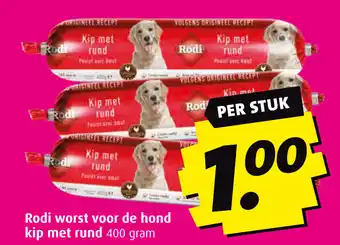 Boni Rodi worst voor de hond kip met rund aanbieding