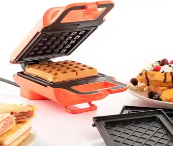 Bol.com 2-in-1 Waffle and Sandwich Maker with Recipes Wafflicher InnovaGoods aanbieding