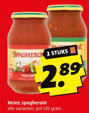 Boni Heinz spagheroni aanbieding