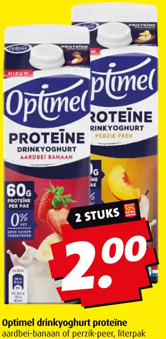 Boni Optimel drinkyoghurt proteïne aanbieding