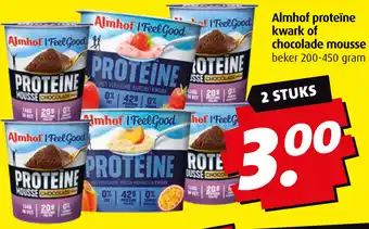 Boni Almhof proteïne kwark of chocolade mousse aanbieding