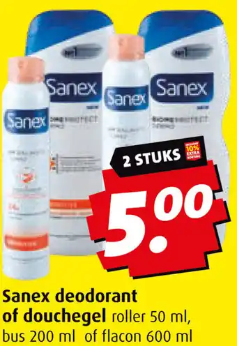 Boni Sanex deodorant of douchegel aanbieding