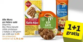 Albert Heijn Alle Mora en Hebro saté aanbieding