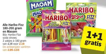 Albert Heijn Alle Haribo F!zz en Maoam aanbieding