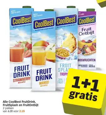 Albert Heijn Alle CoolBest FruitDrink, FruitSplash en FruitOntbijt aanbieding