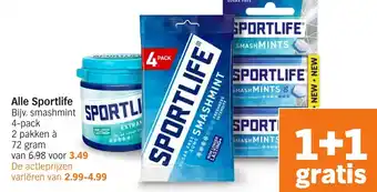 Albert Heijn Alle Sportlife aanbieding