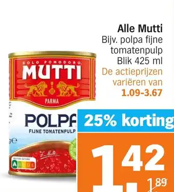 Albert Heijn Alle Mutti aanbieding