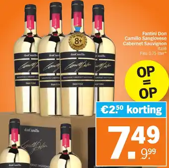 Albert Heijn Fantini Don Camillo Sangiovese Cabernet Sauvignon aanbieding