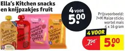 Kruidvat Ella's Kitchen snacks en knijpzakjes fruit aanbieding