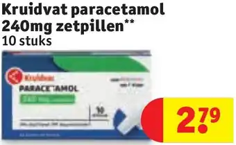 Kruidvat Kruidvat paracetamol 240mg zetpillen aanbieding