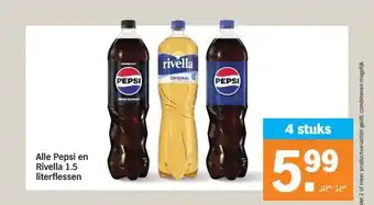 Albert Heijn Alle Pepsi en Rivella 1.5 literflessen aanbieding