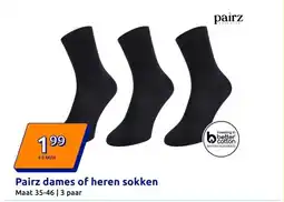 Action Pairz dames of heren sokken aanbieding