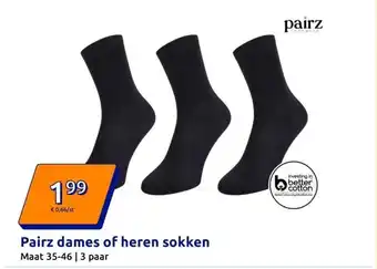 Action Pairz dames of heren sokken aanbieding