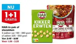 Hoogvliet HAK-in-pak of stazakken aanbieding