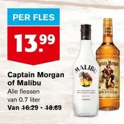 Hoogvliet Captain Morgan of Malibu aanbieding