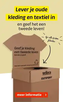 Wibra Lever je oude kleding en textiel in aanbieding