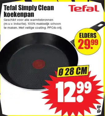 Dirk Tefal Simply Clean koekenpan aanbieding