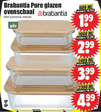 Dirk Brabantia Pure glazen ovenschaal Mothe dokcol brabantia aanbieding