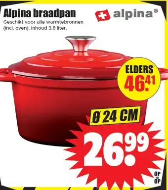 Dirk Alpina braadpan aanbieding