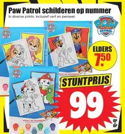 Dirk Paw Patrol schilderen op nummer aanbieding