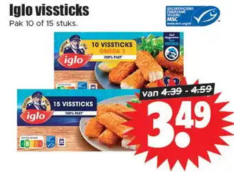 Dirk Iglo vissticks aanbieding