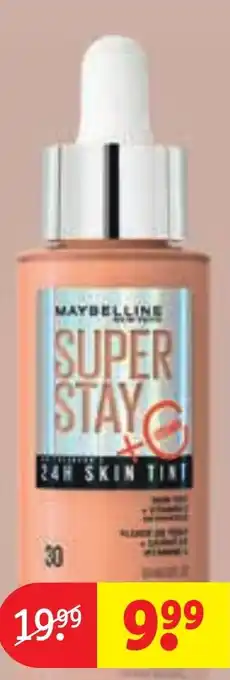 Kruidvat Maybelline super stay Make-up foundation aanbieding