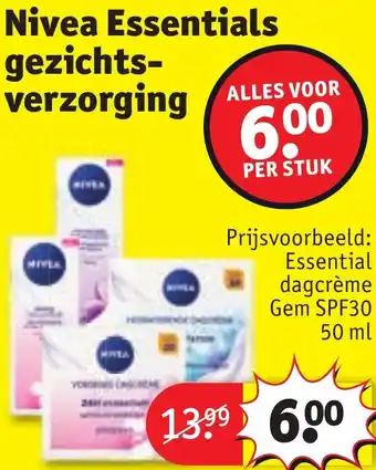 Kruidvat Nivea Essentials gezichtsverzorging aanbieding