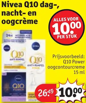 Kruidvat Nivea Q10 dag, nacht en oogcrème aanbieding