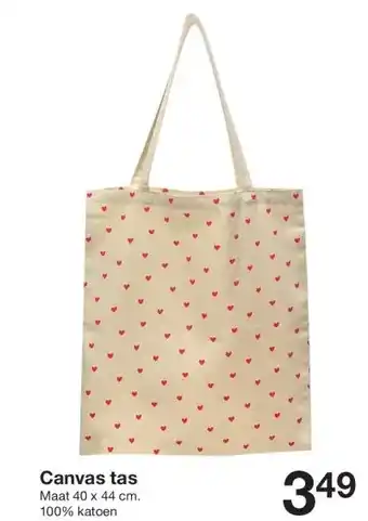 Zeeman Canvas tas aanbieding