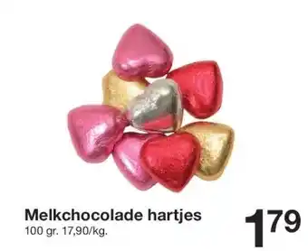 Zeeman Melkchocolade hartjes aanbieding