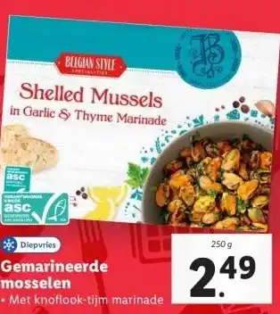 Lidl Gemarineerde mosselen aanbieding