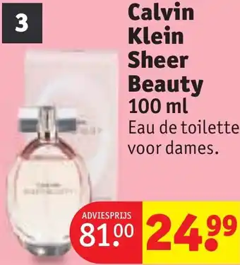 Kruidvat Calvin Klein Sheer Beauty aanbieding