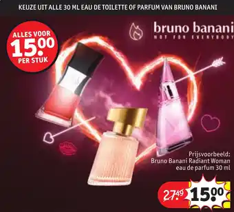 Kruidvat Keuze uit alle 30 ml eau de toilette of parfum van bruno banani aanbieding