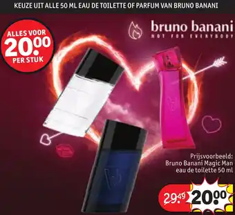 Kruidvat Keuze uit alle 50 ml eau de toilette of parfum van bruno banani aanbieding