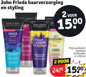 Kruidvat John Frieda haarverzorging en styling aanbieding