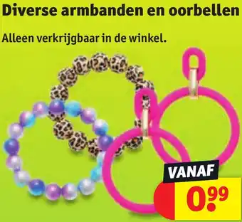 Kruidvat Diverse armbanden en oorbellen aanbieding