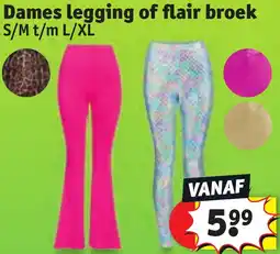 Kruidvat Dames legging of flair broek aanbieding