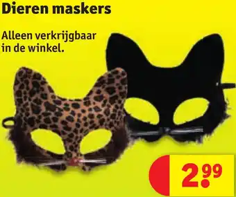 Kruidvat Dieren maskers aanbieding