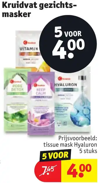 Kruidvat Kruidvat gezichtsmasker aanbieding