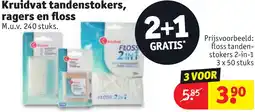 Kruidvat Kruidvat tandenstokers, ragers en floss aanbieding