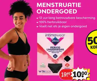 Kruidvat Menstruatie ondergoed aanbieding