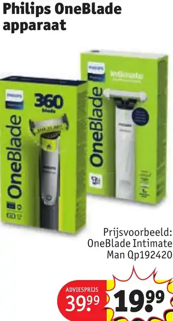 Kruidvat Philips OneBlade apparaat aanbieding