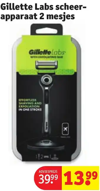 Kruidvat Gillette Labs scheerapparaat 2 mesjes aanbieding