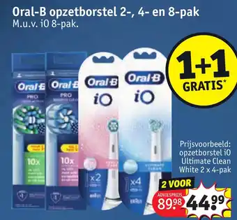 Kruidvat Oral-B opzetborstel 2, 4 en 8-pak aanbieding