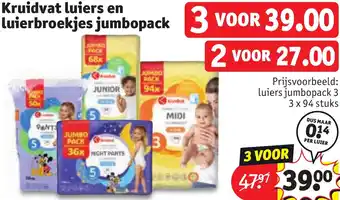 Kruidvat Kruidvat luiers en luierbroekjes jumbopack aanbieding