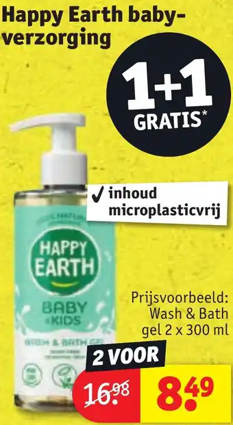 Kruidvat Happy Earth babyverzorging aanbieding