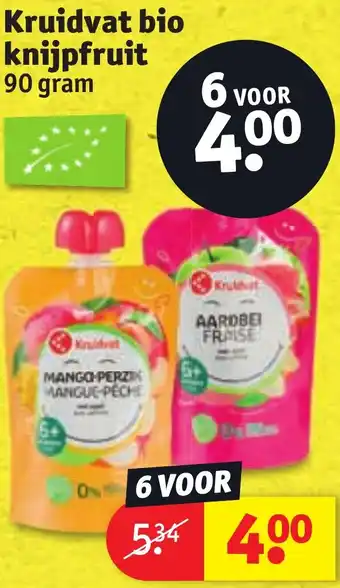 Kruidvat Kruidvat bio knijpfruit aanbieding