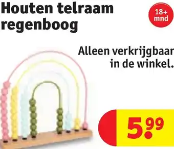 Kruidvat Houten telraam regenboog aanbieding