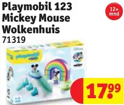 Kruidvat Playmobil 123 Mickey Mouse Wolkenhuis aanbieding